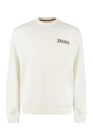 Logo detail cotton sweatshirt-0